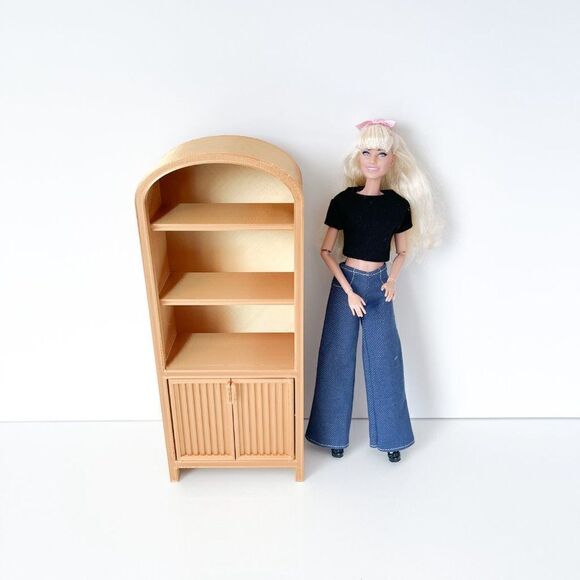 Armoire for Dolls 1:6 Scale Metallic Gold Furniture 12” Barbie Integrity Blythe - Picture 6 of 6